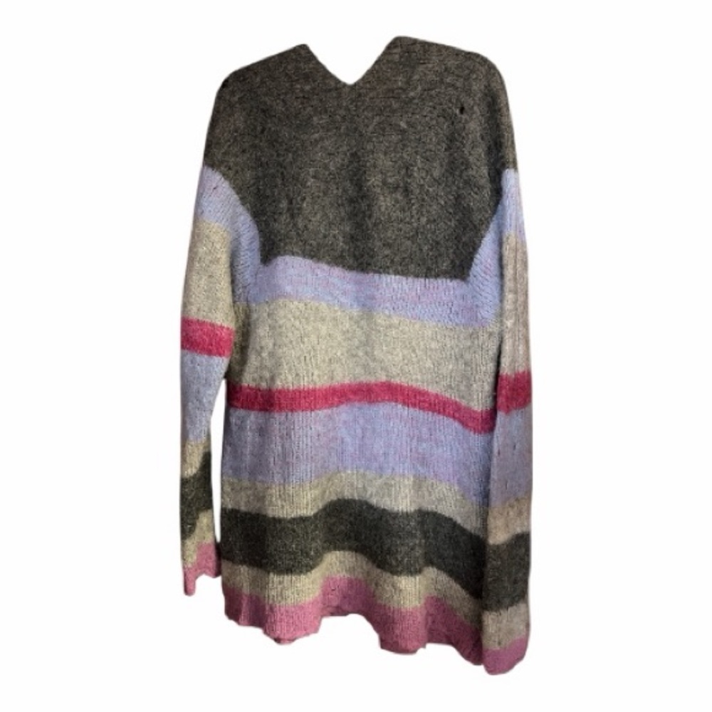 Free People | multicolor striped wool blend Unicorn Sweater Large - Picture 4 of 6